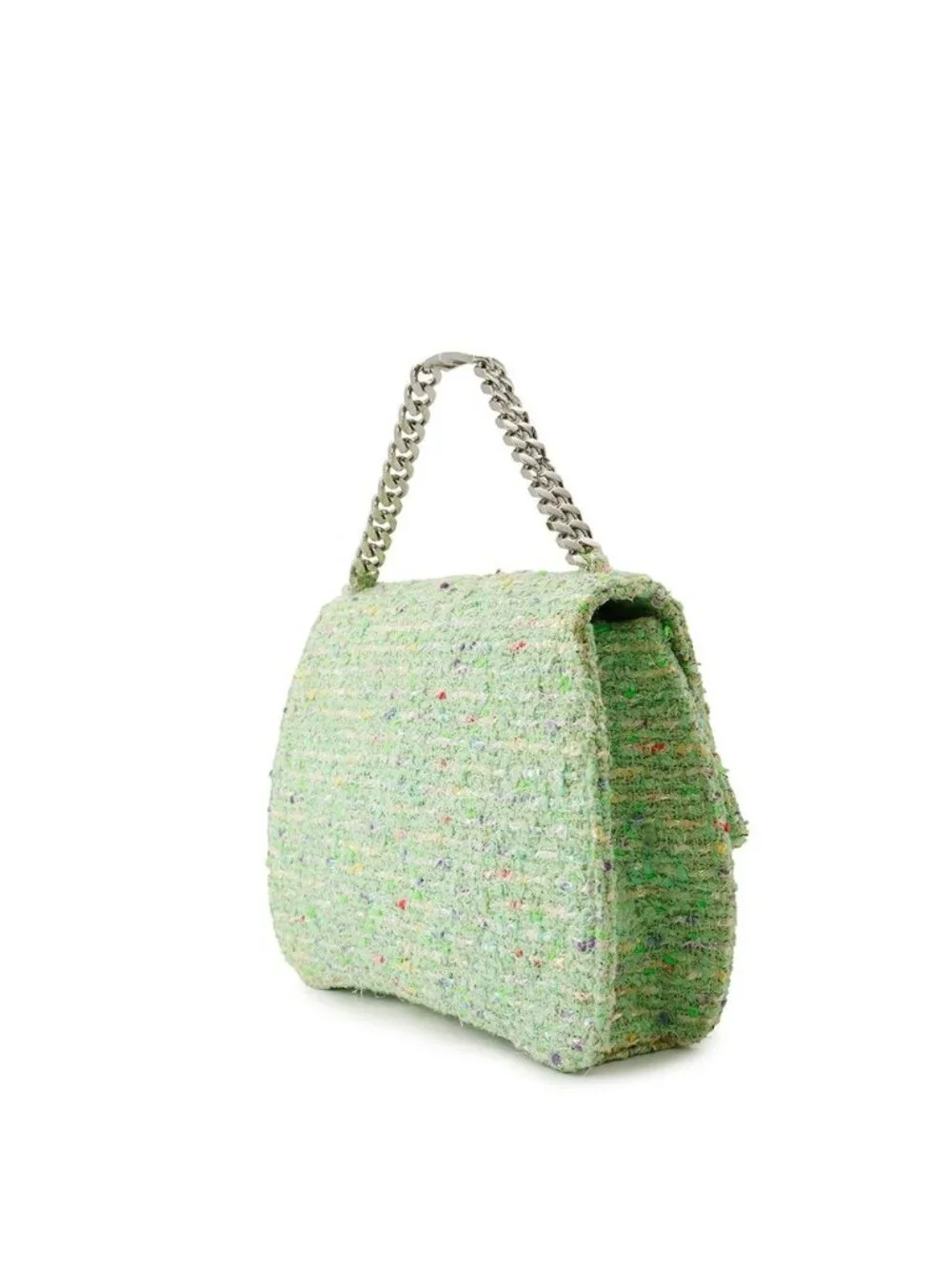 Chanel Handbag CC Logo Jumbo CC Tweed Chain Handle